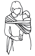 Illustration Hüftsitz