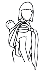 Illustration Einfache Rucksacktrage