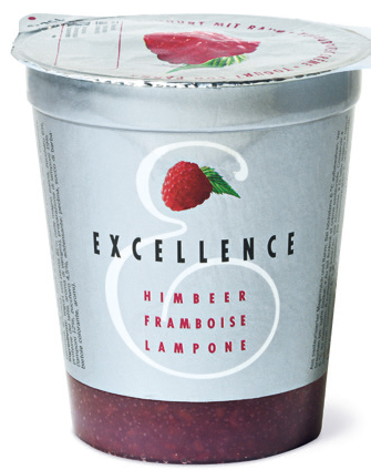 Migros Excellence Rahmjoghurt mit Himbeeren
