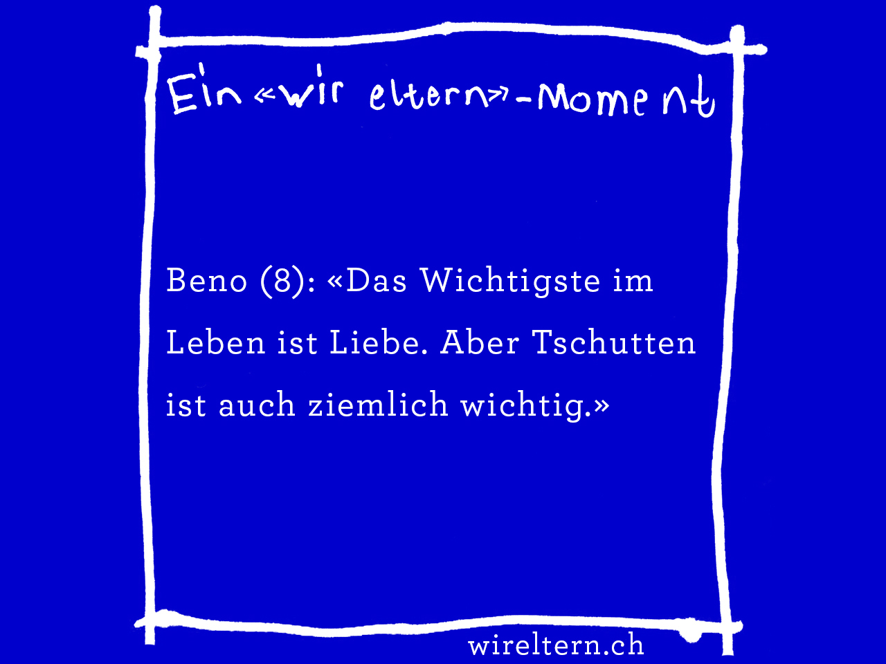 Beno (8): «Das Wichtigste im Leben ist Liebe. Aber Tschutten ist auch ziemlich wichtig.»