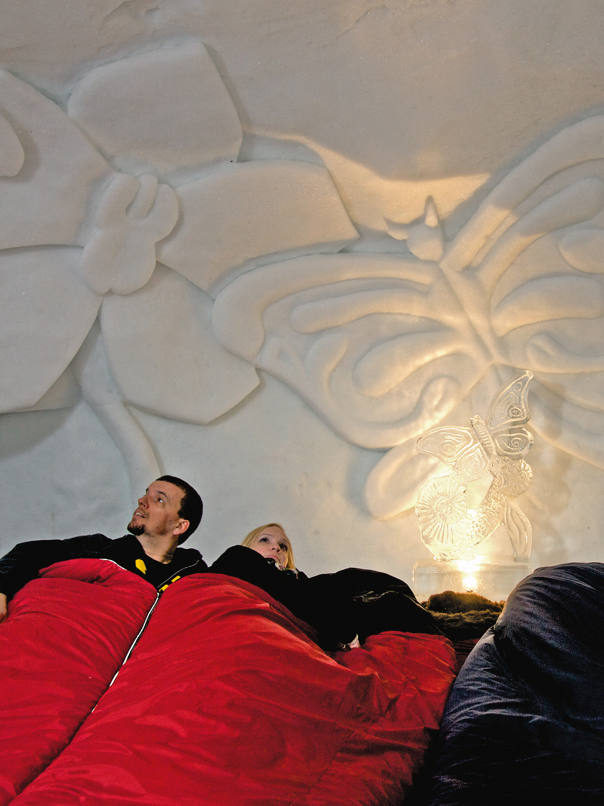 Ehepaar Hidber im Iglu-Zimmer