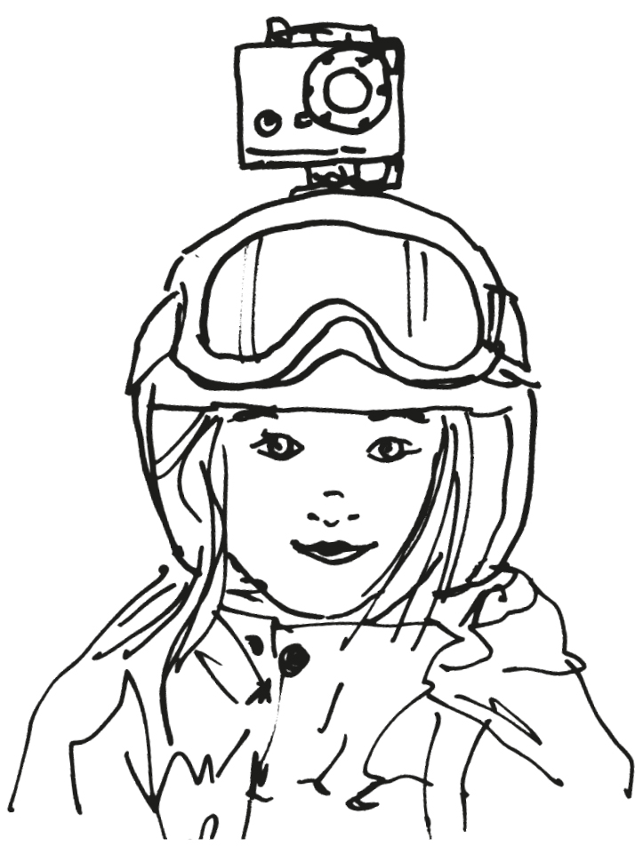 Illustration: Kind mit GoPro
