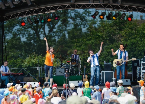 Band Schtärneföifi auf der Bühne